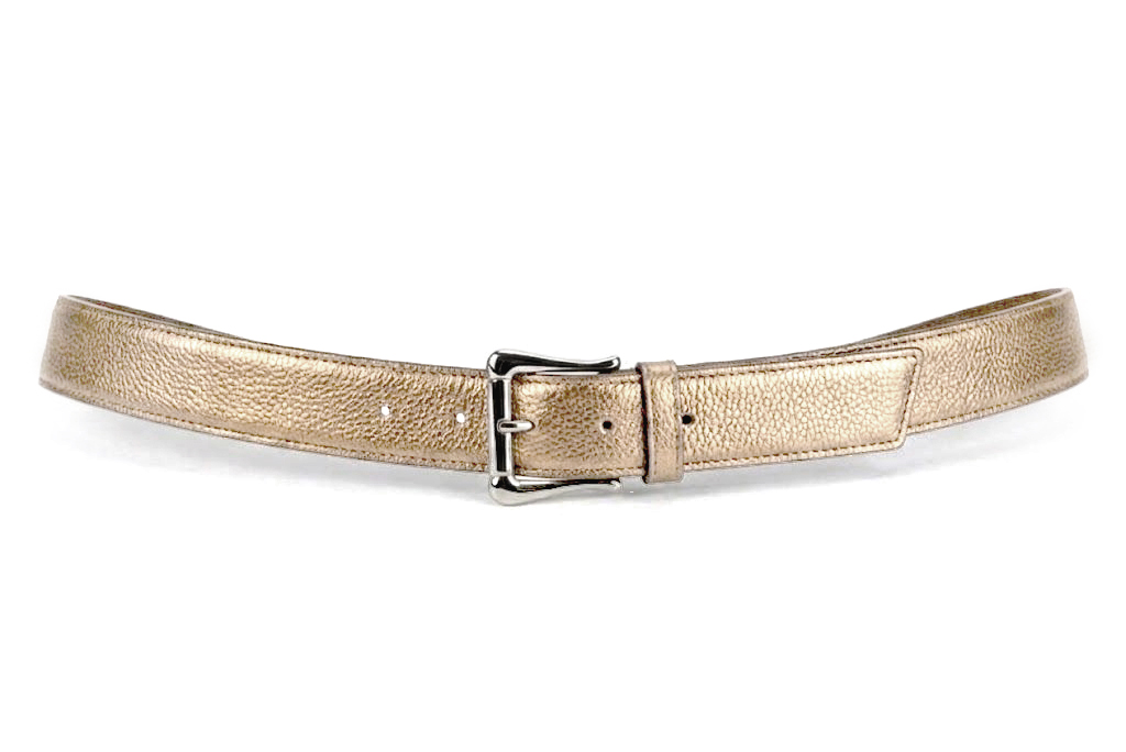 Women's gold custom-made belts - Profile view